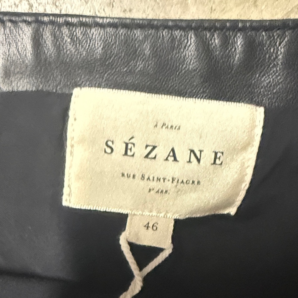 Sezane Black Leather Mini Skirt - Picture 4 of 4